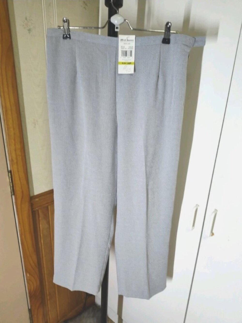 Alfred Dunner Women's Proportioned Short Flat Front Pants Elastic Size 14P